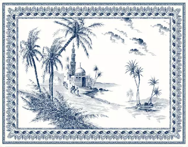 SERVING TRAY LARGE - DÉPAREILLÉES BLEU