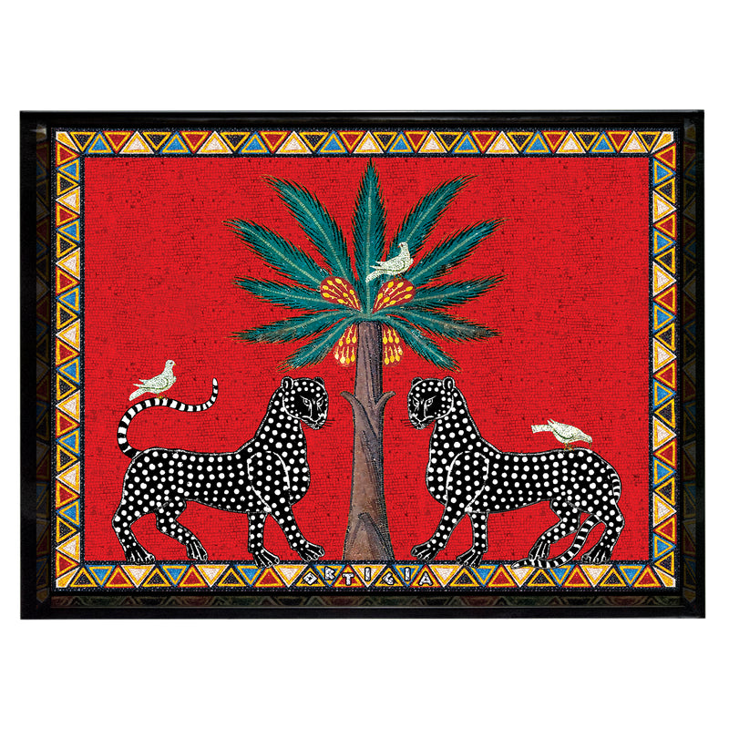Tray Mosaico red medium